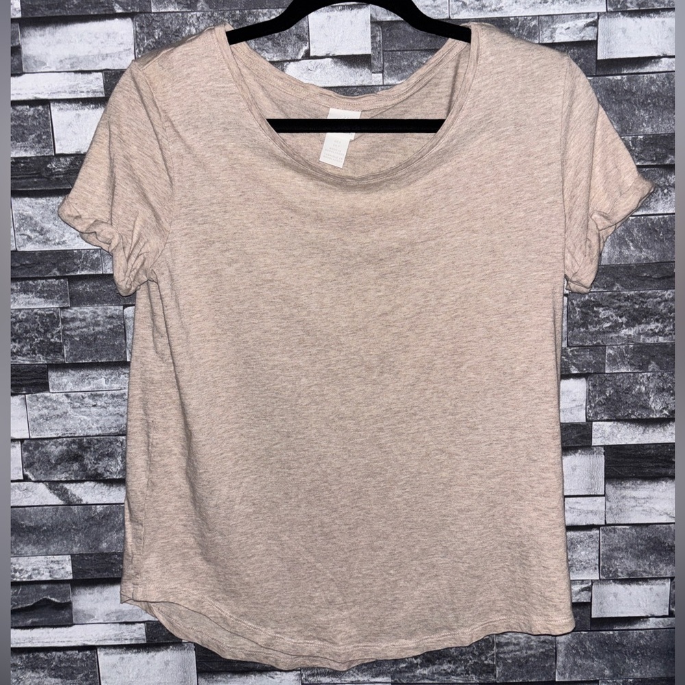 H&M Beige Short Sleeve Tee